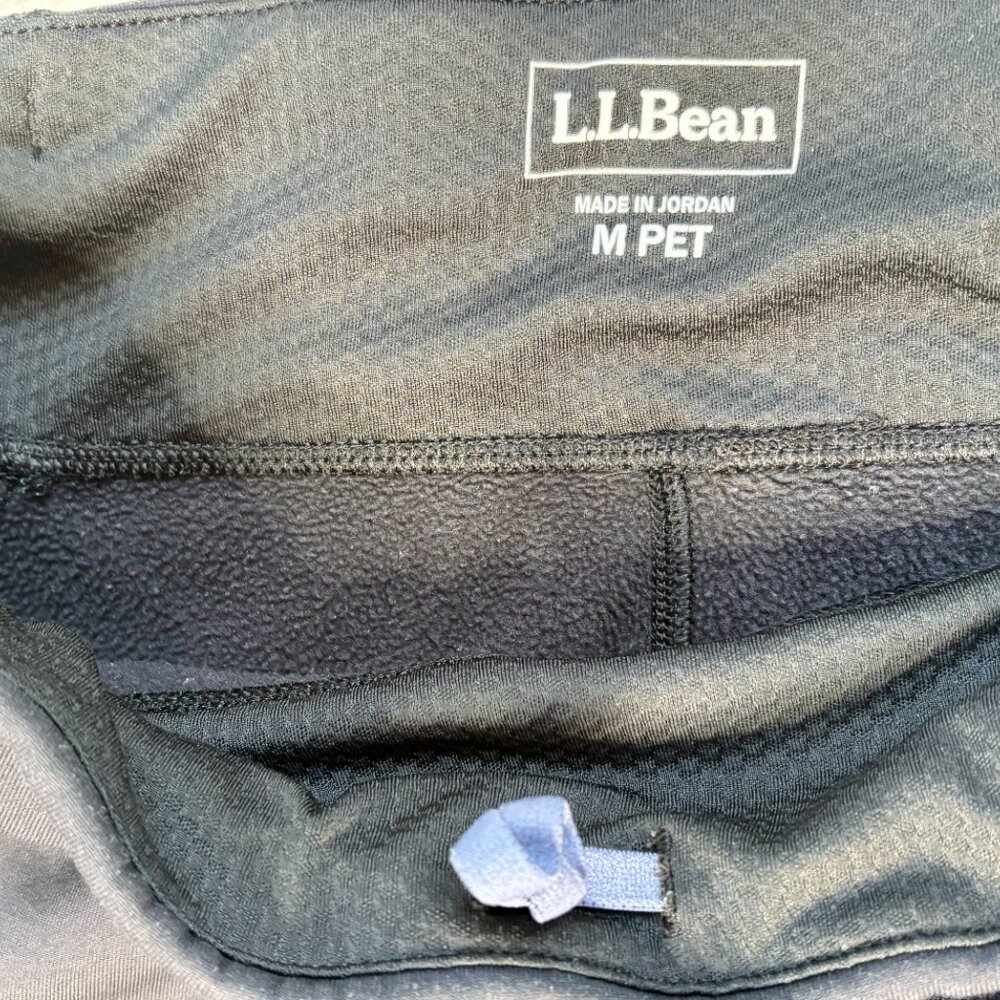 L.L. Bean Women's Black PrimaLoft Therma Stretch Fleece Pocket Tights/Leggings - Picture 12 of 15